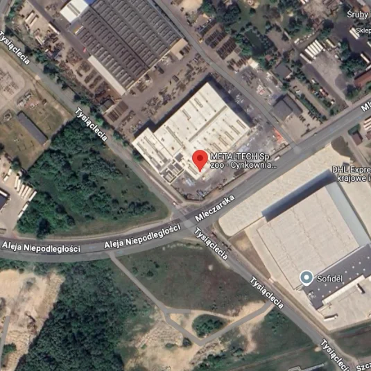 Mapa dojazdu do cynkowni ogniowej Metaltech