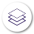 Icon with a layer symbol representing the passivation process